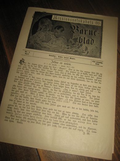 1910 nr 008 Missionsselskabets Barneblad