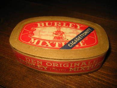 Eske med ubrukt innhold, uåpna, BURLEY MIXTURE, 50-60 TALLET, NETO. 