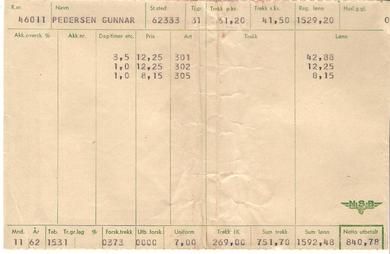 1962, 11, Lønningspose fra NSB