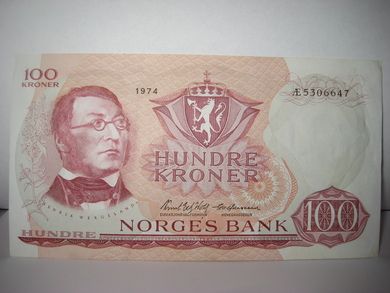 1974, 100 kroner, Nr Æ5306647.