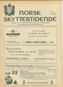 1954,nr 016, NORSK SKYTTERTIDENDE.