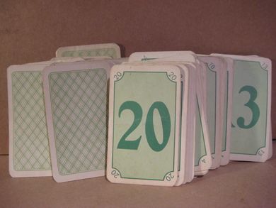 Æselspillet gammel kortstokk 105 kort samt spilleregler 40-50 tallet?