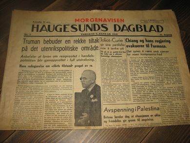 1949 nr 004 HAUGESUNDS DAGBLAD