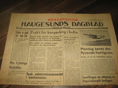 1947 nr 119 HAUGESUNDS DAGBLAD