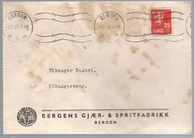 BERGEN 2 3 50 Fra Bergen Gjær & Spritfabrikk