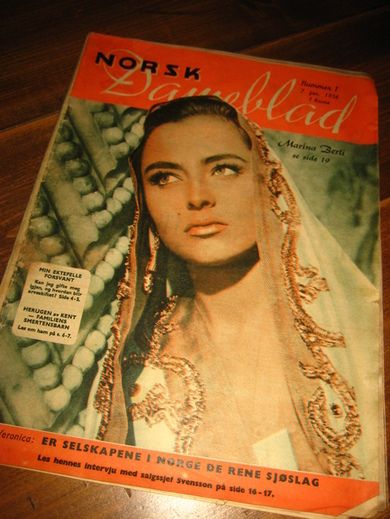 1956 nr 001 NORSK Dameblad MARINA BERTI
