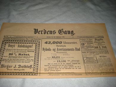 1899,nr 056,                                Verdens Gang.
