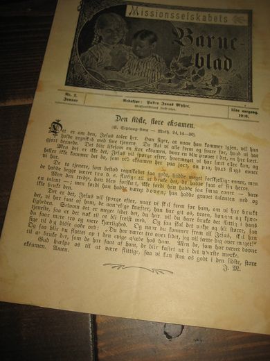 1910 nr 002 Missionsselskabets Barne blad