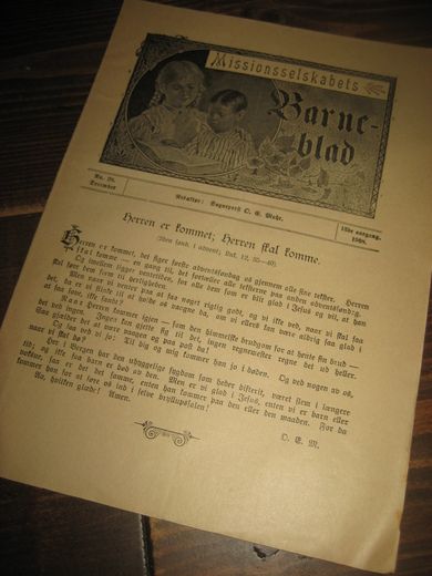 1908 nr 023 Missionsselskabets Barne blad