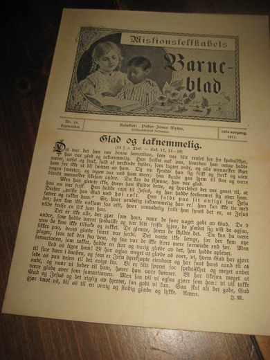 1911 nr 018 Missionsselskabets Barneblad