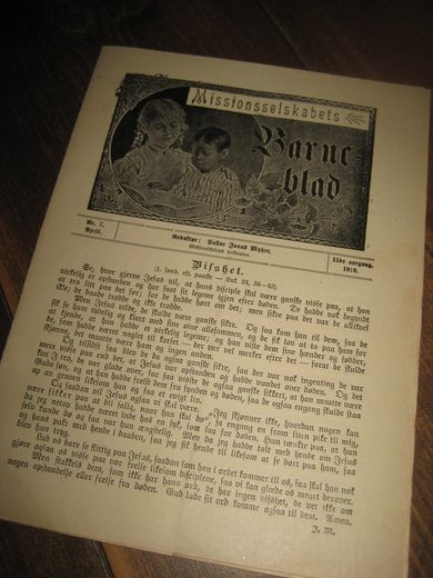 1910 nr 007 Missionsselskabets Barneblad
