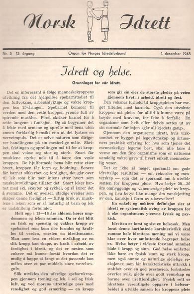 1945 nr 005 Norsk Idrett