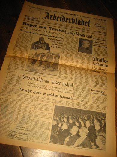 1938 nr 001 Arbeiderbladet