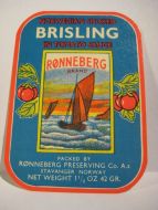 BRISLING IN TOMATO SAUCE, fra Rønneberg Preserving Co, Stavanger.