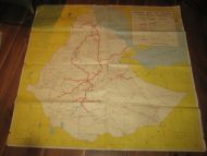 Stort kart: HIGHWAY MAP OF ETHIOPIA IMPERIAL ETHIOPIEN GOVERMENT 1962