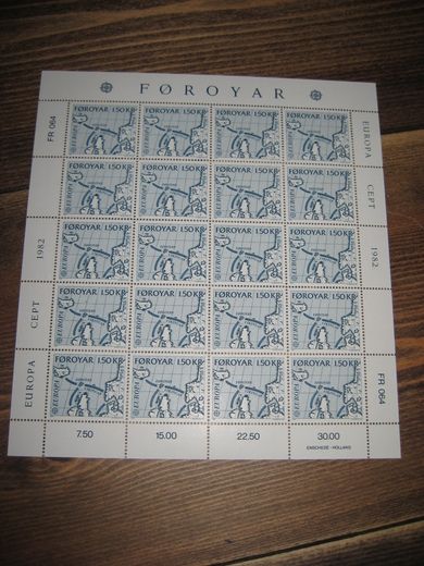 FR064, postfrisk heilark fra Færøyane, EUROPA.