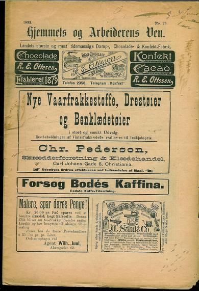 1893 nr 026 Hjemmets og Arbeidernes Ven