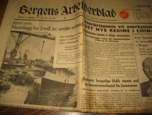1949,nr 293, 17. desember , Bergens Arbeiderblad.