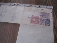 Brev fra SUNNMØRE KREDITBANK med veksel til Bangavåg Rederi, Hareid, og påklistra stempelmerke. 1952. Dette er nr 27