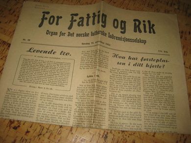 1953 nr 038 For Fattig og Rik