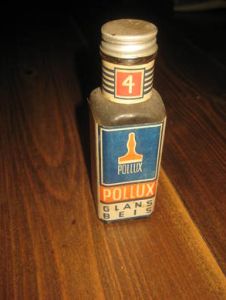 Flaske uten innhold, POLLUX GLANS VASK, 40 tallet