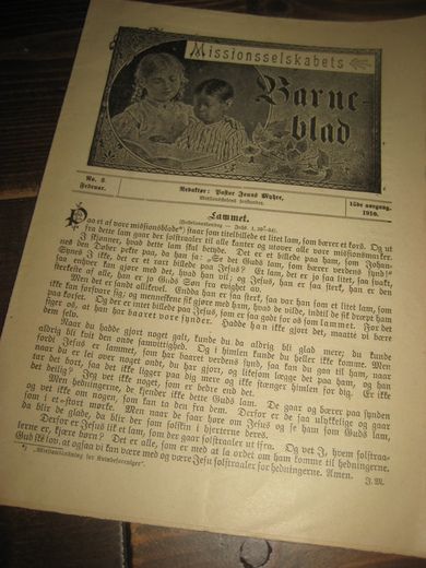 1910 nr 003 Missionsselskabets Barne blad