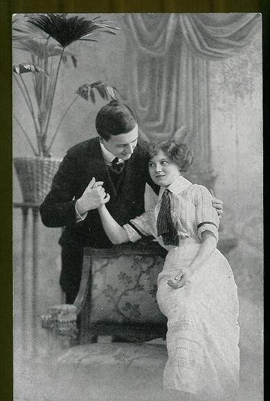 Gammelt postkort fra tidleg 1900