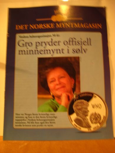 Gro pryder offisiell minnemynt i sølv