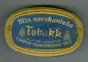 Min Norskavlede Tobakk fra SKØYEN TOBAKKFABRIKK, OSLO