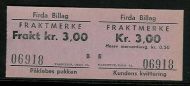 FRAKTMERKE FRA FIRDA BILLAG