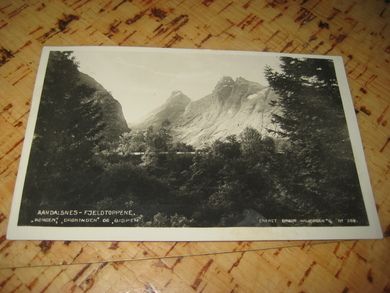 AANDALSNES, Fjeldtoppene. Brukt kort, stempla LESJA 29.7.26. Brødrene Halvorsen no 269.