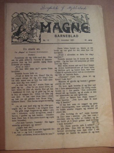 1921 nr 019 MAGNE BARNEBLAD