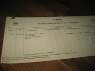 NORSK BRÆNDSELOLJE BERGEN 4 12 1952 B 54 Sendt med d/s Fjalir