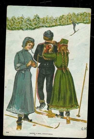 Halvkartongkort fra forige århundreskifte, H. ABEL, CHRISTIANIA