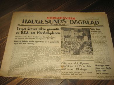 1947 nr 144 HAUGESUNDS DAGBLAD