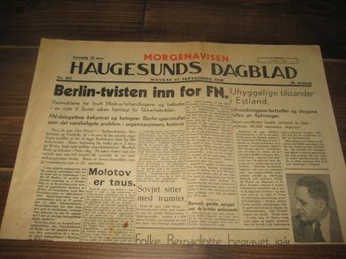 1948 nr 224 HAUGESUNDS DAGBLAD