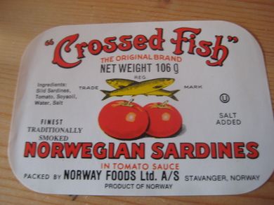 CROSSED FISH, NORWAY FOODS LTD, STAVANGER.