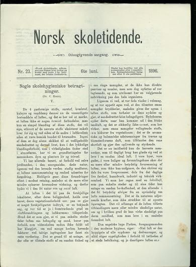 1896,nr 023,                        Norsk Skoletidende.