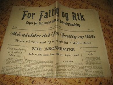 1953 nr 036 For Fattig og Rik