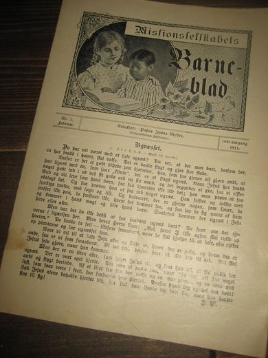 1911 nr 003 Missionsselskabets Barne blad