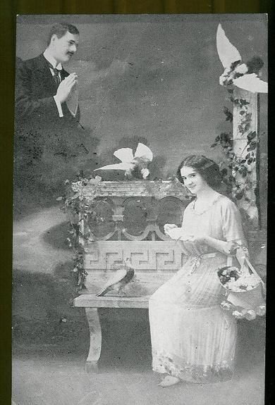 Gammelt postkort fra tidleg 1900.