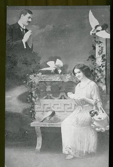 Gammelt postkort fra tidleg 1900