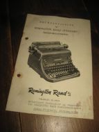 BRUKSANVISNING FOR REMINGTON RAND STANDARD