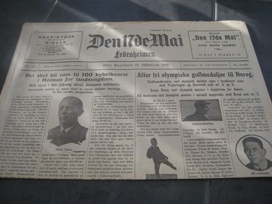 1928 nr 043 Den 17de Mai Olympiske medaljer