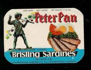 Holmestrand Sardines Co, Holmestrand. Petter Pan