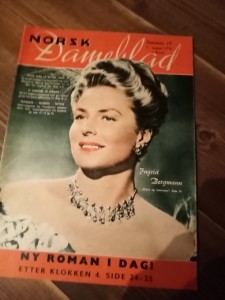 1956,nr 018, Norsk Dameblad. INGRID BERGMANN. GABORS. 