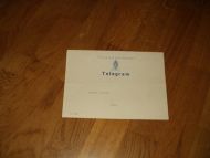Konvolutt Telegram Bl nr 208c