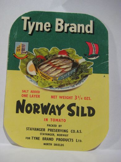 Tyne Brand, fra Stavanger Preserving Co, Stavanger.