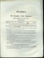 1886,nr 007, Circulære fra Den Kongelige Norske Regjerings Departement for det Indre. Poststyrelsen.