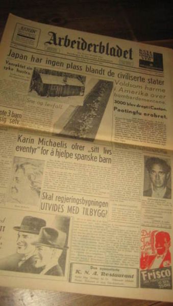 1937 nr 223 Arbeiderbladet